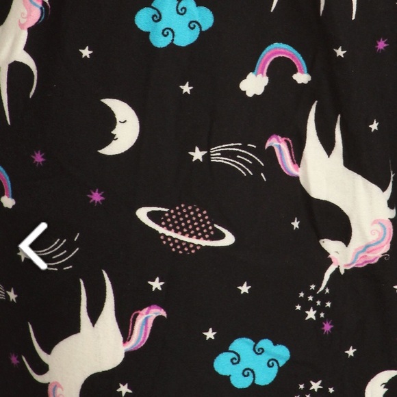 New! Unicorn Print/Black Super Soft Joggers - Picture 5 of 10